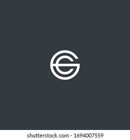 Letter GC logo template design in Vector illustration 