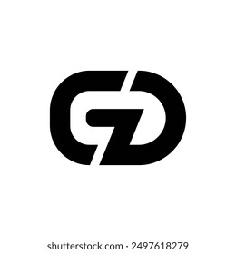 Letter Gd or Cd modern unique shape logo idea