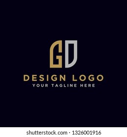 Letter GD Initial icon / Monogram Inspiration logo design.- vector