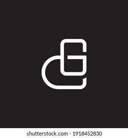 letter gd linked linear geometric simple brand identity vector