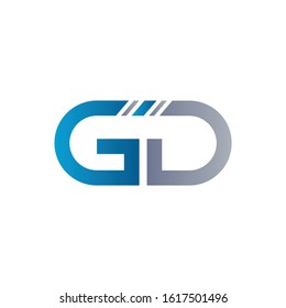 letter GD Linked Logo Vector Template. Initial GD Logo Design