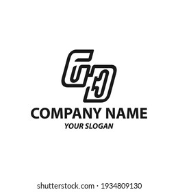 Letter GD logo . abstract letter GD logo design . vector illustration