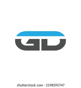 Diseño del logotipo GD de la letra, letra G Letra U GU