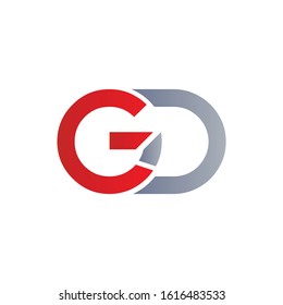 letter GD Logo Design Linked Vector Template. Initial GD Vector Illustration