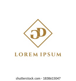 Letter GD luxury logo design vector