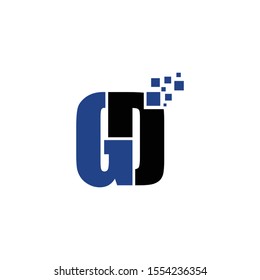 Letter GD simple logo design vector