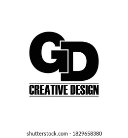 Letter GD simple logo design vector