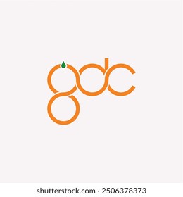Letra gdc tipografía logo diseño Vector Plantilla editable 