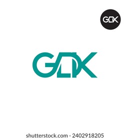 Diseño de logotipo de monograma GDK
