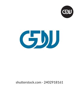 Diseño de logotipo de monograma GDW para carta