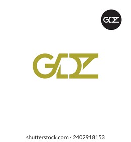 Logo-Design des Letter GDZ Monogram-Designs