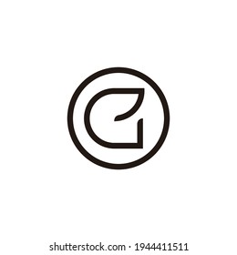 letter ge abstract linear geometric logo vector