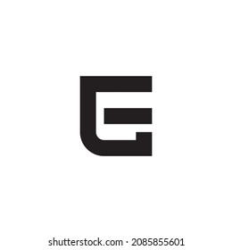 
letter EG GE E G simple symbol logo vector