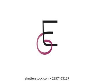 letter GE initial logo design vector template