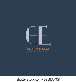 letter Ge linked logo design for company identity