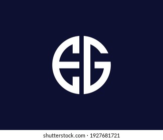 plantilla vectorial de diseño de logotipo de letras eg y ge