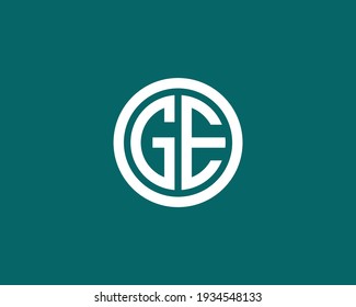 letter ge logo design vector template