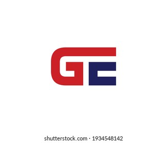 plantilla vectorial de diseño de logotipo de letras ge