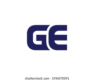 letter ge and eg logo design vector template
