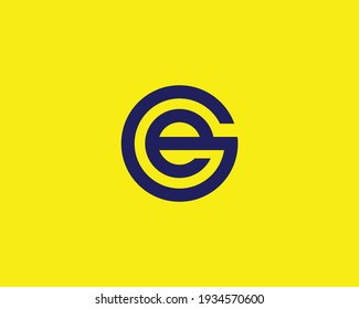 plantilla vectorial de diseño de logotipo de letras ge y eg