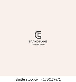Letter GE logo template design in Vector illustration 