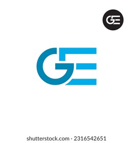 Diseño de logotipo de monograma de carta GE