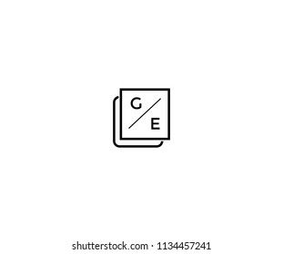 Letter EG GE Shape Minimalist Modern Logo