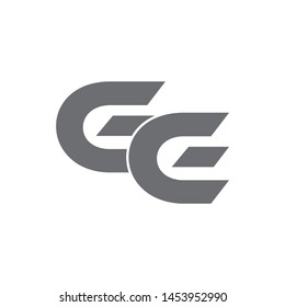 letter ge simple geometric logo vector