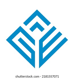 letra GE forma cuadrada Empresa Empresa Empresa Empresa stock Vector Plantilla de diseño
