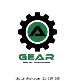 Letter A gear vector template logo. This Design is suitable for technology, industrial or automotive
