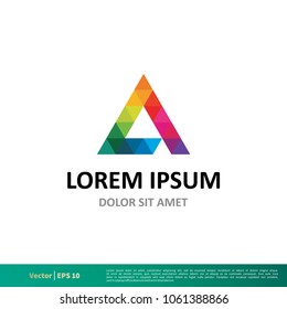 A Letter Geometric Icon Vector Logo Template