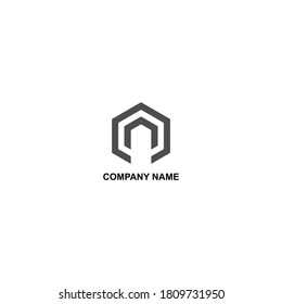 Letra A diseño de logotipo geométrico, perfecto para la compañía
