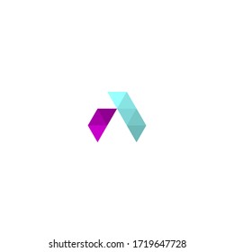Letra A logotipo geométrico, logotipo moderno