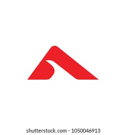 Letter A Geometric Path Design Logo