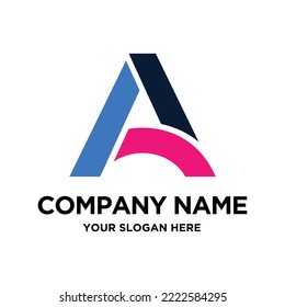 Letra A Diseño De Logotipo Geométrico Simple