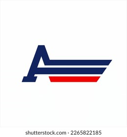 Letter A geometric wing logo and symbol. Initial A Letter logo icon, Initial Logo Template.