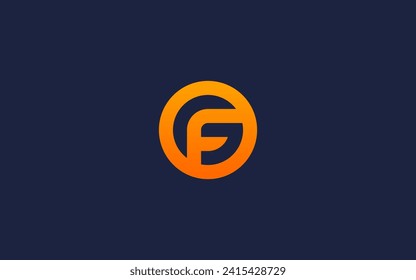 letter gf with circle logo icon design vector design template inspiration