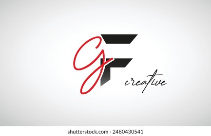 Letter GF Creative Clean Logo Design