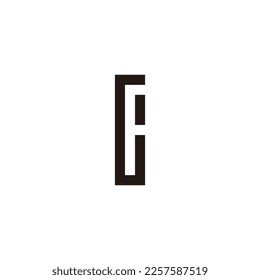 Letter GF FG G F square geometric symbol simple logo vector