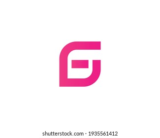 letter gf and fg logo design vector template
