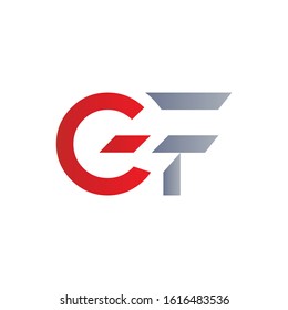letter GF Logo Design Linked Vector Template. Initial GF Vector Illustration