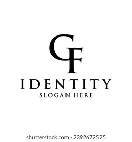 Logo-Designvorlage für den Buchstaben GF und Marketinglogos, Vorlage für die grafische Darstellung von Elementen