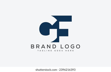 diseño de la plantilla vectorial del logotipo GF de letra para la marca.