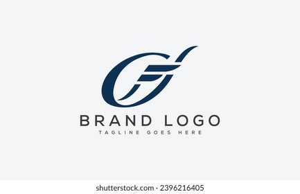 diseño de la plantilla vectorial del logotipo GF de letra para la marca.