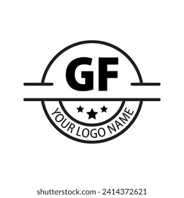 logo de GF de la letra. Diseño de logotipo GF ilustración vectorial para empresas creativas, empresas, industria
