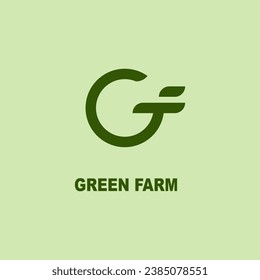 Letter GF logo symbol for initial