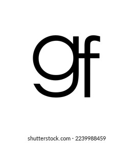 Letter GF monogram logo design