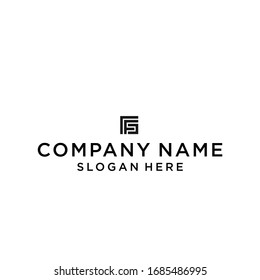 letter gf square logo design vector illustration template