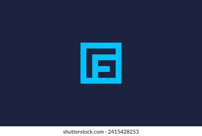 letter gf with square logo icon design vector design template inspiration