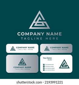 Logotipo de la carta GG Delta, adecuado para cualquier negocio con iniciales GG.